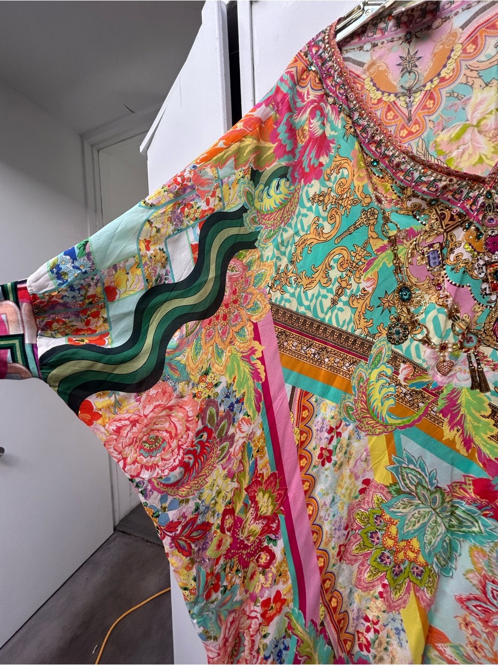 Camilla Multicolor Floral Paisley V-Neck Tunic - Picture 3 of 7